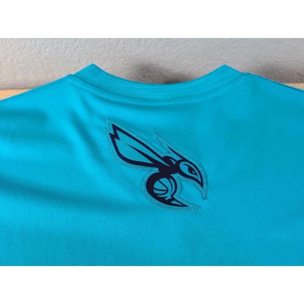 Charlotte Hornets Adidas Long Sleeve Shirt Mens Large Teal NBA Basketball